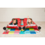 Disc-O-Bed Kid-O-Bunk Sleeping Cots w/ 2 Side Organizers, Red, 30405BO
