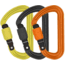 DMM Shadow Screwgate Colour Locking Carabiners - 3 Pack, Lime/Grey/Orange, One Size, A302-P3A