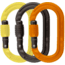 DMM Ultra O Screwgate Colour Locking Carabiners - 3 Pack, Lime/Grey/Orange, One Size, A322-P3A