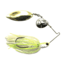 Dobyns D-Blade Advantage Series Spinnerbaits, Colorado/Willow Blade, 3/8oz, White/Chart, ADV 3/8 A07 COL/WIL