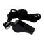 DT Systems Super-Pro Training Whistle / Nylon Lanyard, Black, 80034