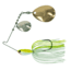 Duckett Fishing BD Water Slash Double Colorado Spinnerbait, White/Chartreuse, 3/8 oz, MXWSDC3/8 WC
