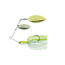 Duckett Fishing BD Water Slash Double Willow Spinnerbait, White/Chartreuse, 3/8 oz, MXWSDW3/8 WC