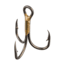 Eagle Claw 2x Double and Treble Hook,Curved Point,Regular Shank,Bronze,A-Pack Hooks 374A-8