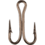 Eagle Claw 90 Degree Spread Treble Hook,Straight Point,Round Bend,Regular Shank,Bronze,A-Pack Hooks 274A-14