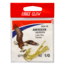 Eagle Claw Aberdeen Hook,Non-Offset,Ringed Eye,Light Wire,Gold,A-Pack Hooks 202A-3-0