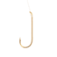 Eagle Claw Aberdeen Snelled Hook,Offset,Down Eye,1x Long Shank,Plain Shank,Light Wire,Live Bait,Mono,7in,Gold 121H-1/0