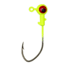 Eagle Claw Ball Head Jig Pro V Hook, Chartreuse, 1/16oz, 10 per Pack, PFPV116-3