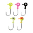 Eagle Claw Ballhead Jig Assortment,Chartreuse/White,Black,Chartreuse/Orange,Pink,Chartreuse,Black Hook,Size 1/8 JB18ASST
