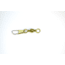 Eagle Claw Barrel Swivel w/Safety Snap,Resealable,Brass,Size 1 01141-001