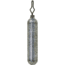 Eagle Claw Lazer Cylinder Drop Shot Weight, 3/8oz, 5/Packg, LWDSC-38
