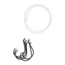 Eagle Claw Lazer Sharp Inline Ocotopus Circle Mono Snell 36in with L7228BP-2/0 Hook, Platinum Black, 5 per Pack, L800C2H-2/0