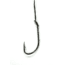 Eagle Claw Nylawire Saltwater Snelled Hook,Baitholder,Offset,2 Slices,Medium Wire,10in,Platinum Black 9135H-1/0