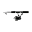 Eagle Claw PK56TSB Pack It Black Spin Combo Telescopic 5'6in 1 pc 1 BB fiberglass with Line, PK56TSB