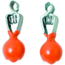 Eagle Claw Rubber Coated Depth Finder, 2 Pack, 3/4 Oz Fluorescent Orange, ICDF34