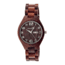 Earth Wood Sapwood Bracelet Watch w/Date, Red, One Size, ETHEW1603