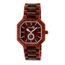 Earth Wood Acadia Bracelet Watches, Dark Brown/Red, One Size, ETHEW4705