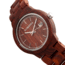 Earth Wood Biscayne Bracelet Watch w/Date, Red, One Size, ETHEW4203