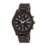 Earth Wood Bracelet Watch w/Date, Dark Brown/Dark Brown ETHEW5102