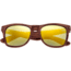 Earth Wood Cape Cod Sunglasses, Red Rosewood Frame, Yellow Lens, Polarized, One Size, ESG060R