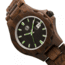 Earth Wood Gila Bracelet Watch w/Magnified Date, Dark Brown, One Size, ETHEW3302