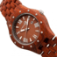 Earth Wood Inyo Bracelet Watch w/Date, Red, One Size, ETHEW3203