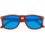 Earth Wood Pacific Polarized Sunglass, Brown/Blue, One Size, ESG008BL
