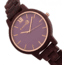 Earth Wood Pike Bracelet Watch, Plum, One Size, ETHEW5205