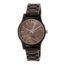 Earth Wood Tuckahoe Marble-Dial Bracelet Watch, Multicolor/Dark Brown ETHEW4802