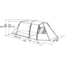 Easy Camp 4 Person Huntsville Tent, Twin, Gray/Silver, 120184