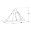 Easy Camp 4-Person Carnival Tipi Tent, Light/Dark Blue, 5709388080158