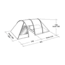 Easy Camp 4-Person Galaxy 400 Tunnel Tent, 2 Rooms, Light/Dark Blue, 5709388076533