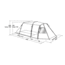 Easy Camp Huntsville 400 Tunnel Tent - 4 Person, 3 Rooms, Light/Dark Blue 120265