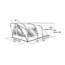 Easy Camp Hurricane 500 Inflatable Tunnel Tent - 5 Person, 3 Rooms, Light/Dark Blue 120254