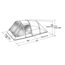 Easy Camp Tempest 600 Inflatable Tunnel - 6 Person, 3 Rooms, Light/Dark Blue 120256