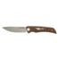 EIKONIC Knife Company Aperture Folding Knife, 3.14in, D2 Steel w/Rockwell Hardness of 59-60, Micarta Handle, Satin/Brown, 551SBR