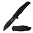 Elite Tactical Parallax Manual Folding Knife, 3.5in, Stainless Steel D2, Drop Point, Black, G10 Handle, ET-FDR005BK
