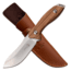 Elk Ridge Drop Point Fixed Blade Knife, 4 in, 3Cr13 Stainless Steel Stainless Steel, Zebra Wood, ER-200-03D