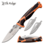 Elk Ridge Trek Changeable Folding Knife, 4 in, 5Cr15 Stainless Steel, Drop Point, Black/Orange, ER-TKFDR002