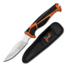 Elk Ridge Trek Fixed Blade Caping Knife, 4in, Stainless Steel 8Cr13MoV, Drop Point, Black/Orange Handle, ER-TKFIX003CS