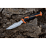 Elk Ridge Trek Fixed Blade Caping Knife, 4in, Stainless Steel 8Cr13MoV, Drop Point, Black/Orange Handle, ER-TKFIX003CS