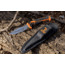 Elk Ridge Trek Fixed Blade Caping Knife, 4in, Stainless Steel 8Cr13MoV, Drop Point, Black/Orange Handle, ER-TKFIX003CS