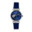 Empress Alouette Automatic Semi-Skeleton Leather-Band Watch, Blue - Womens, EMPEM3402