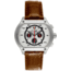 Equipe E715 Dash Mens Watch - Brown Leather Strap, Silver Bezel, White/Black Dial