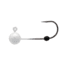 Eurotackle Micro Finesse Premium Tungsten Head 1/32oz Number 6 -White, 3/Pack, 614