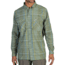 Air Strip Macro Plaid Long Sleeve Shirt - Mens -Olive-Small