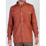 Air Strip Micro Plaid Long Sleeve Shirt - Mens-Burnt Brick-Small