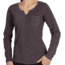 ExOfficio Go-To Stripe Pocket Tee Long Sleeve - Women's -Antique/Dark Charcoal-X-Small