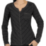 ExOfficio Go-To Stripe Pocket Tee Long Sleeve - Women's -Black/Dark Charcoal-Small