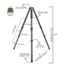 FatBoy Tripods Traverse Three Section Tripod, OD Black, FBTTraverse3